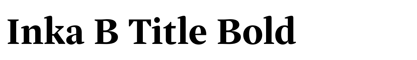 Inka B Title Bold
